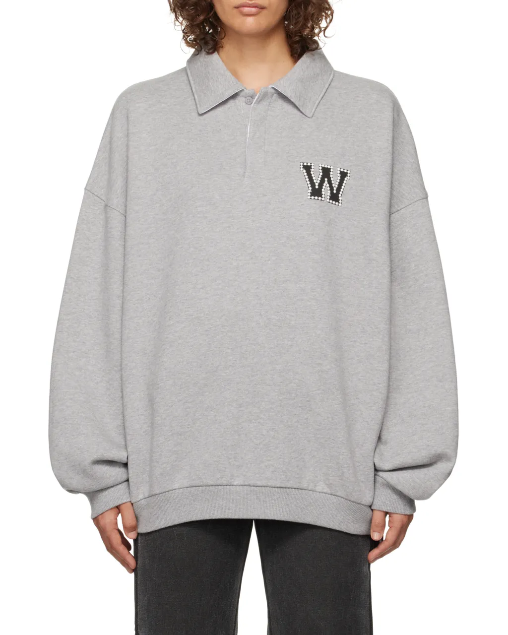 We11Done Polo Collar Logo Sweater