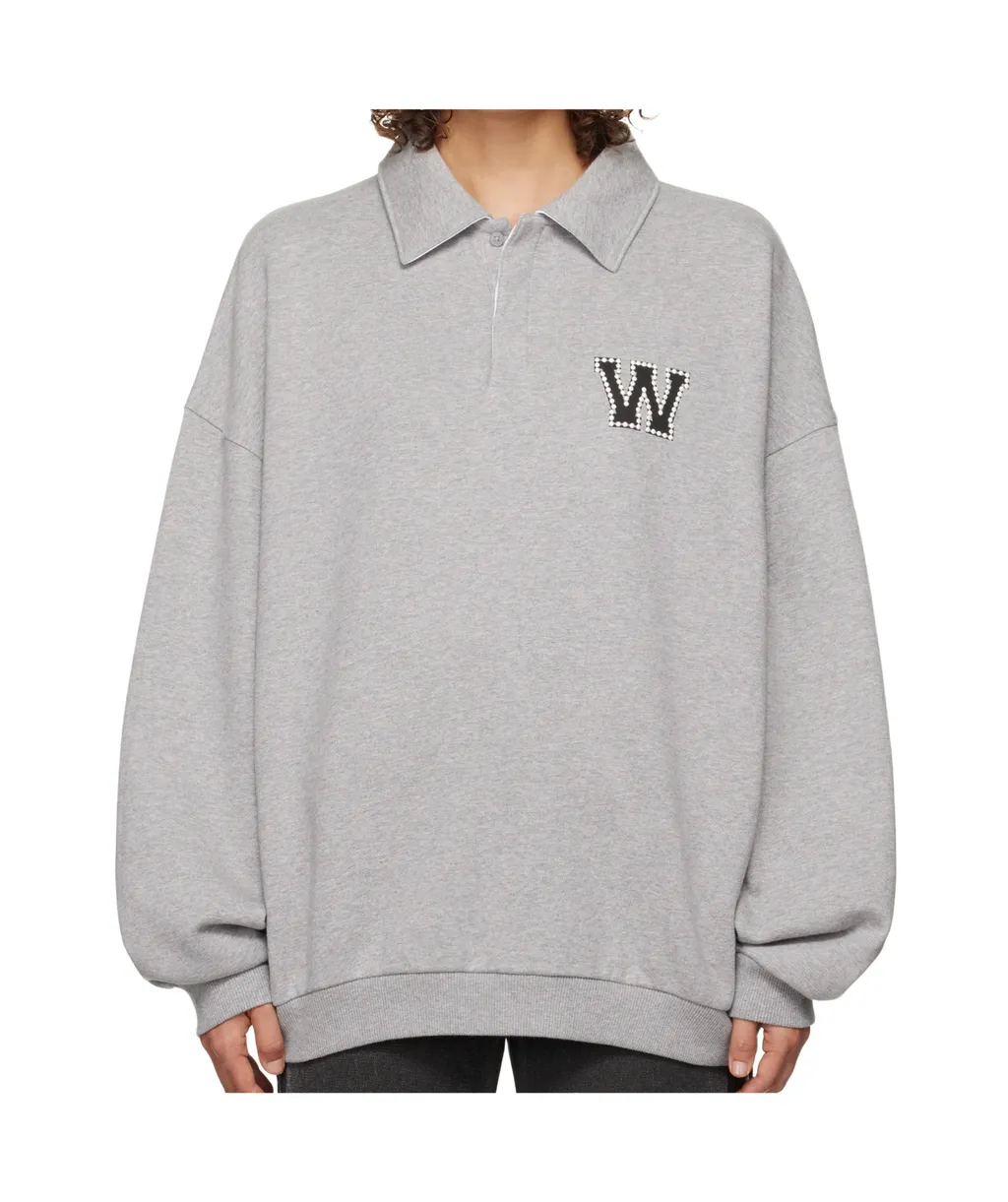 We11Done Polo Collar Logo Sweater