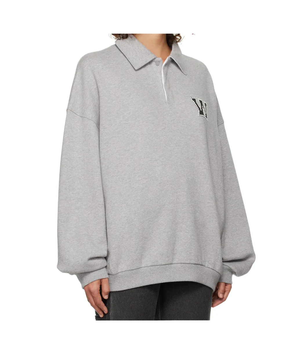 We11Done Polo Collar Logo Sweater
