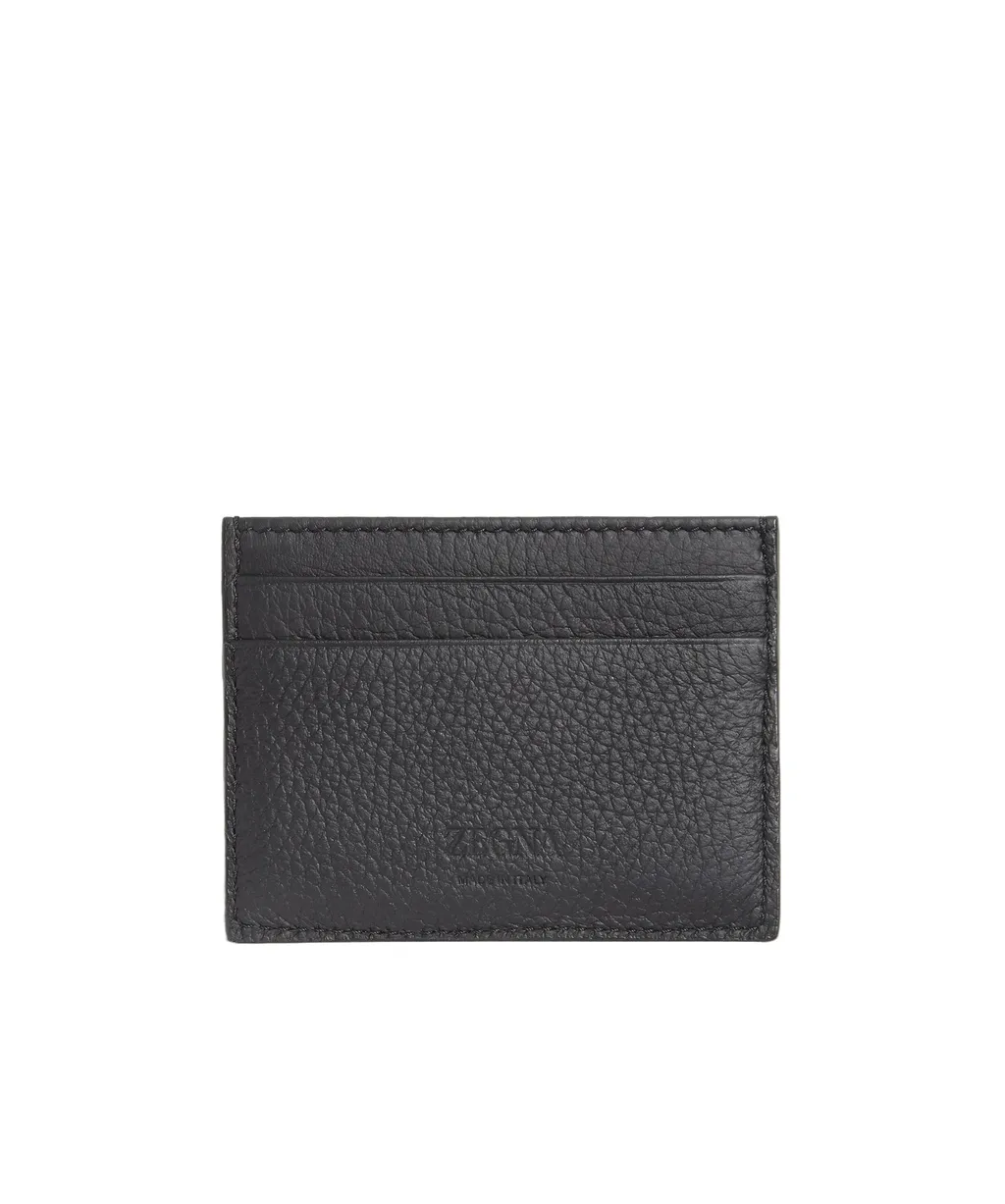 Zegna Logo Embossed Card Holder