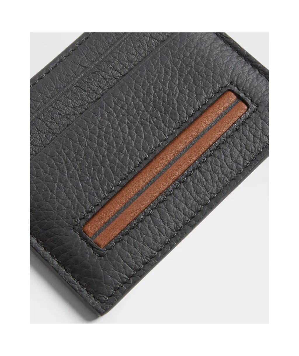 Zegna Logo Embossed Card Holder