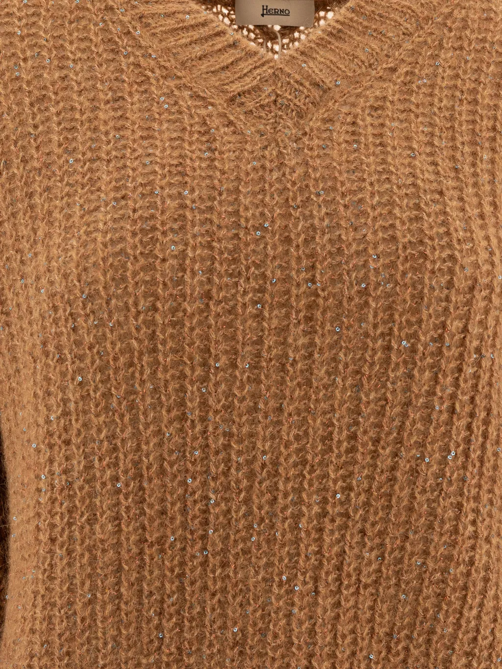 Herno Sequin Embellished V-Neck Jumper