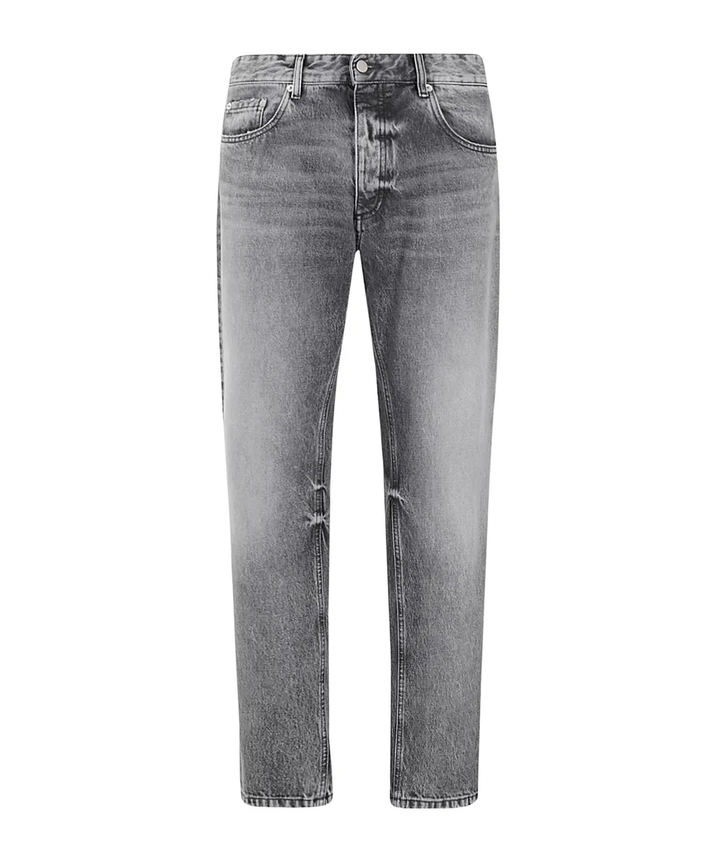 Denim Trousers With Belt Loops