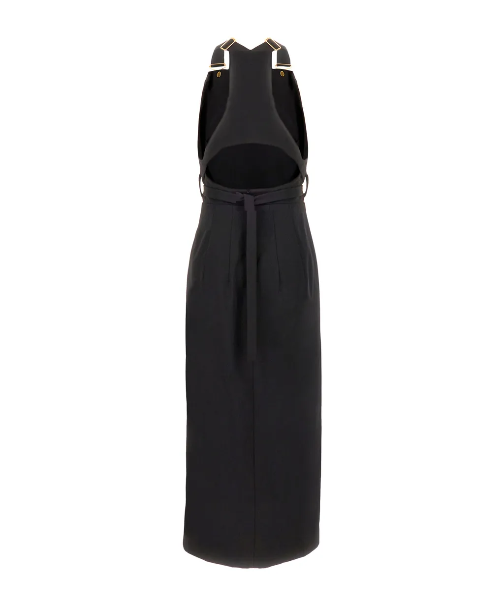 Patou Cut-Out Sleeveless Pinafore Dress