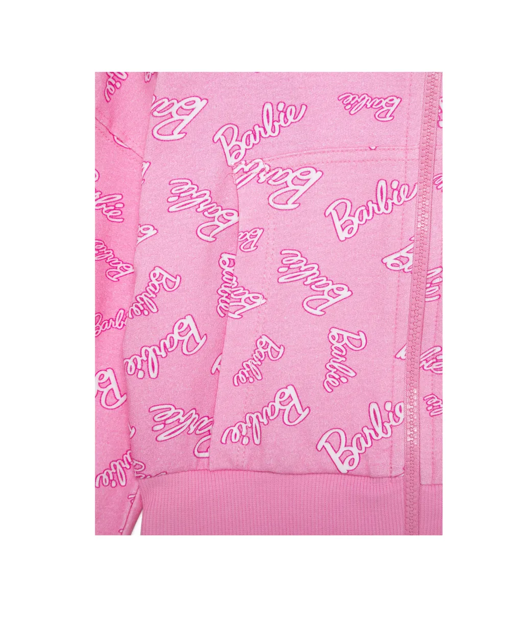 X Barbie Logo-Print Hoodie