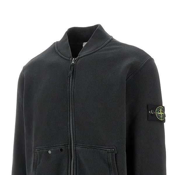 Stone Island Logo Patch Zip-Up Jacket