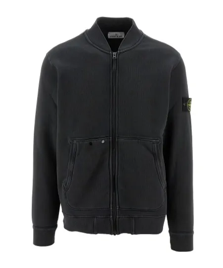 Stone Island Logo Patch Zip-Up Jacket