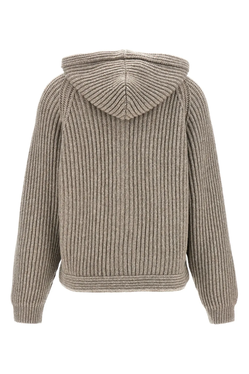 Brunello Cucinelli Ribbed Hooded Cardigan