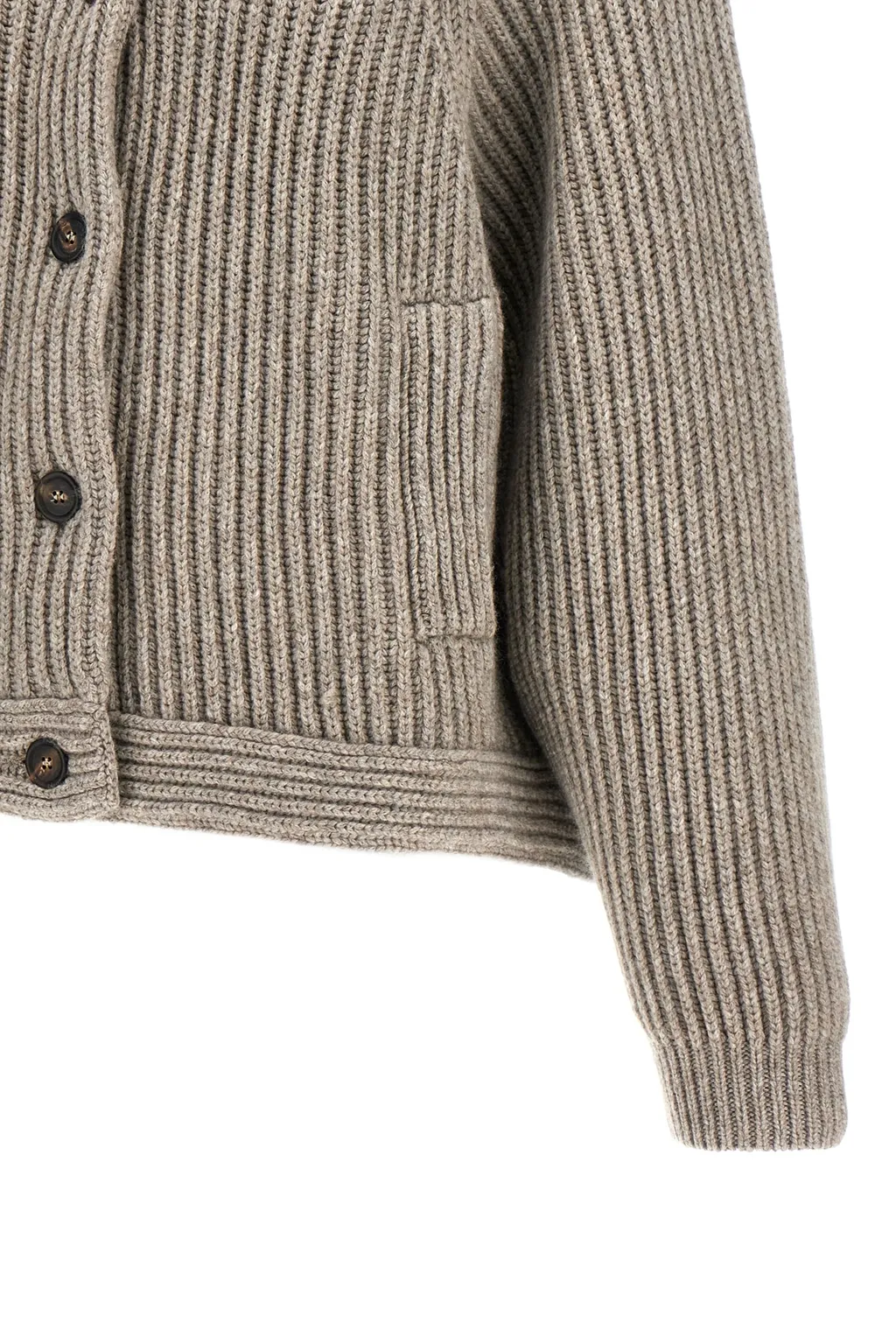 Brunello Cucinelli Ribbed Hooded Cardigan