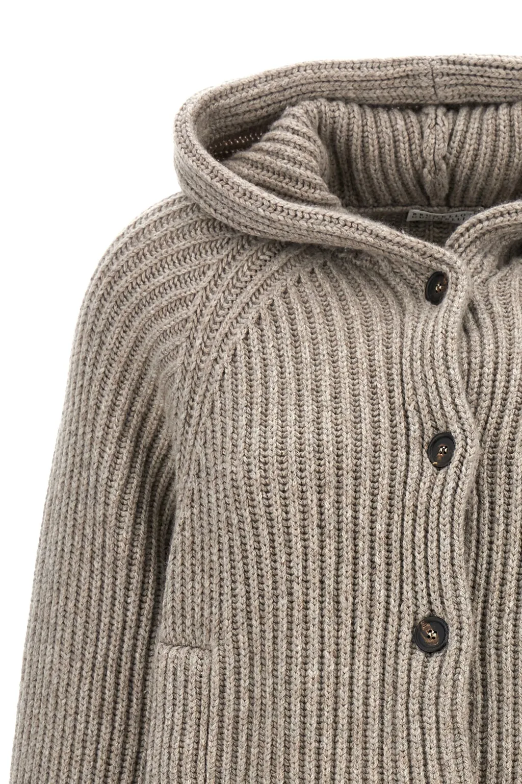 Brunello Cucinelli Ribbed Hooded Cardigan