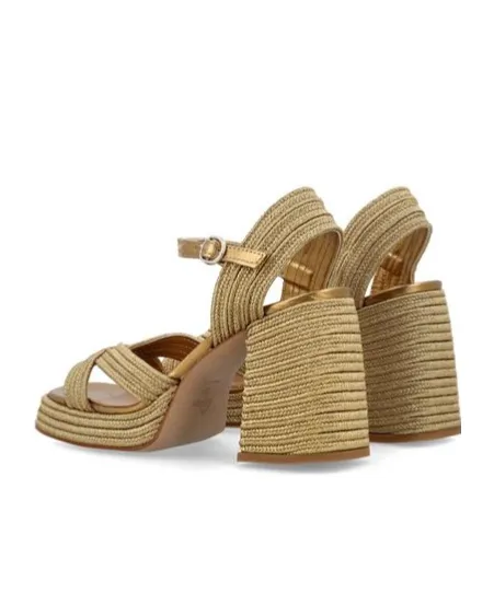 CastaÑEr Valle Interwoven Metallic Slingback Sandals