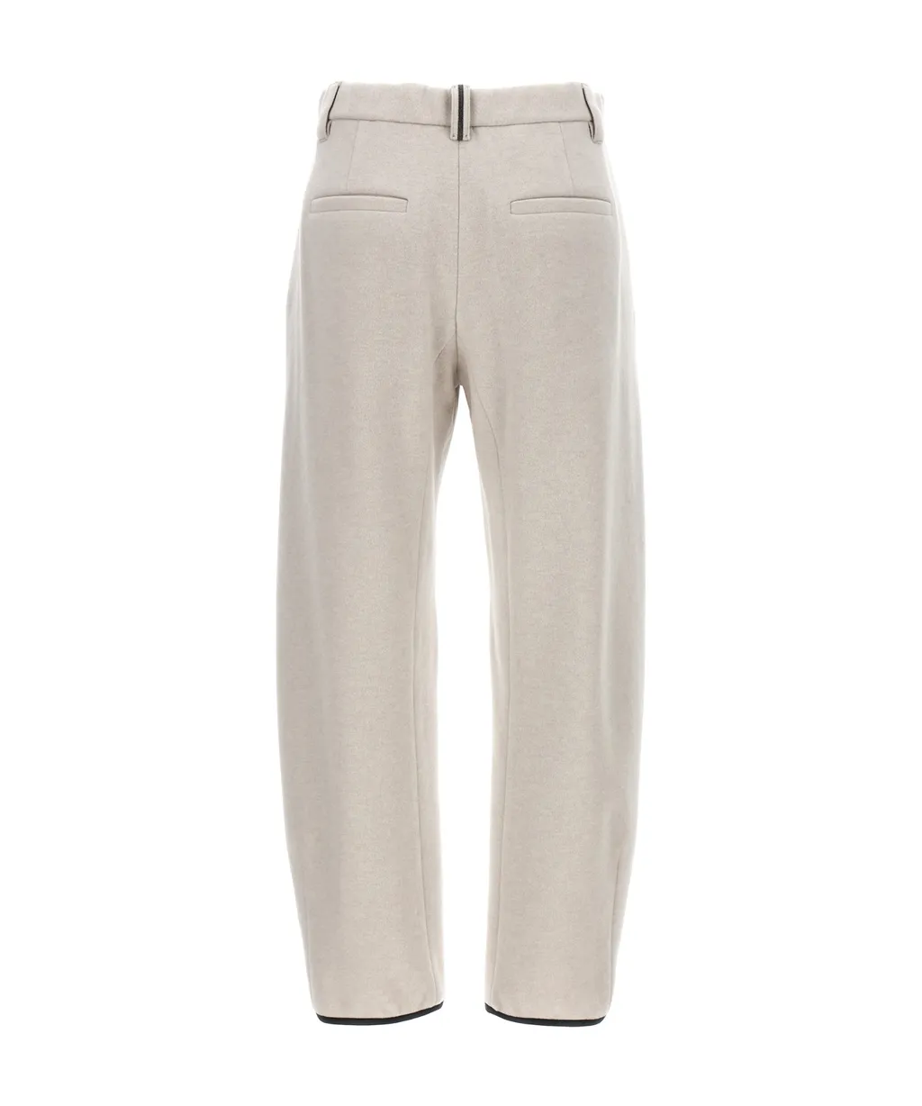 Brunello Cucinelli Buttoned Edged Hem Trousers