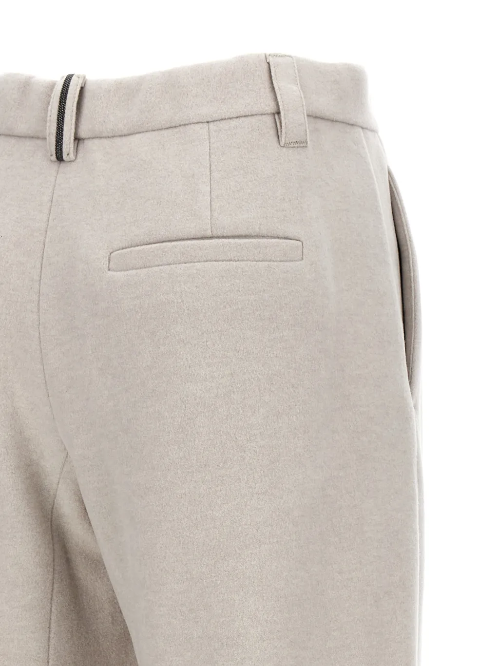 Brunello Cucinelli Buttoned Edged Hem Trousers