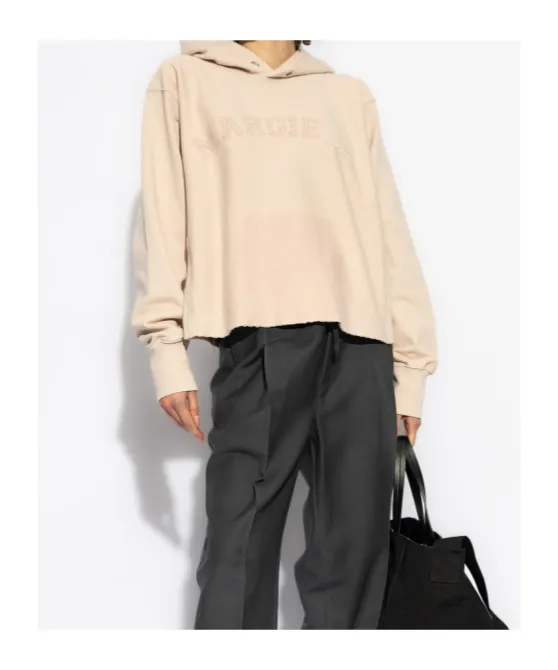 Maison Margiela Logo Embroidered Long-Sleeve Hoodie