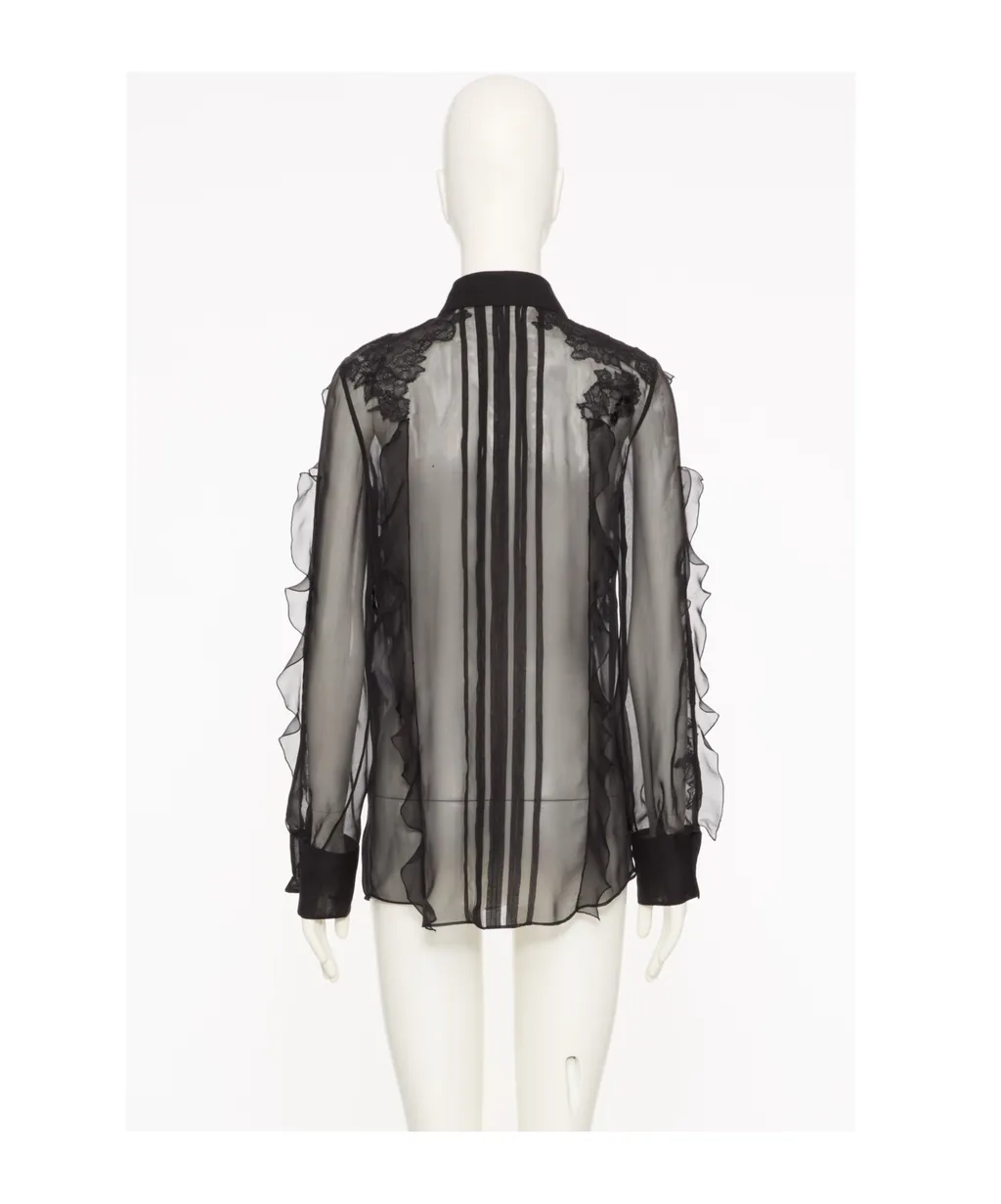 Valentino Garavani Sheer Floral Embroidered Blouse