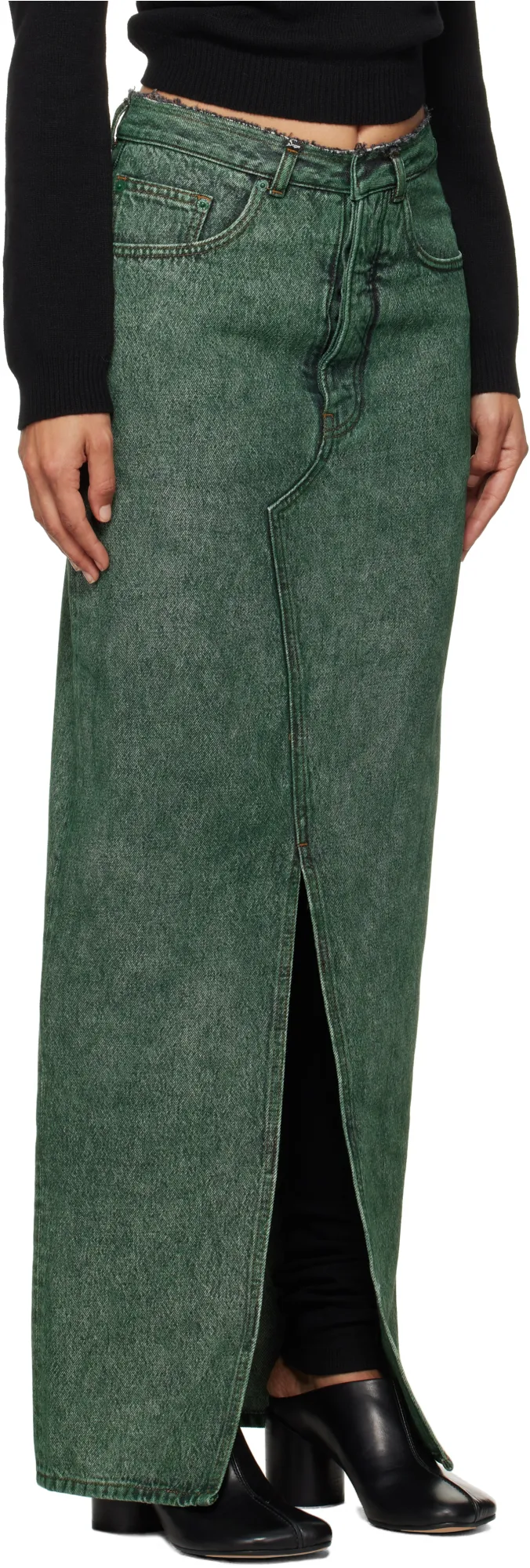 Long Denim Skirt