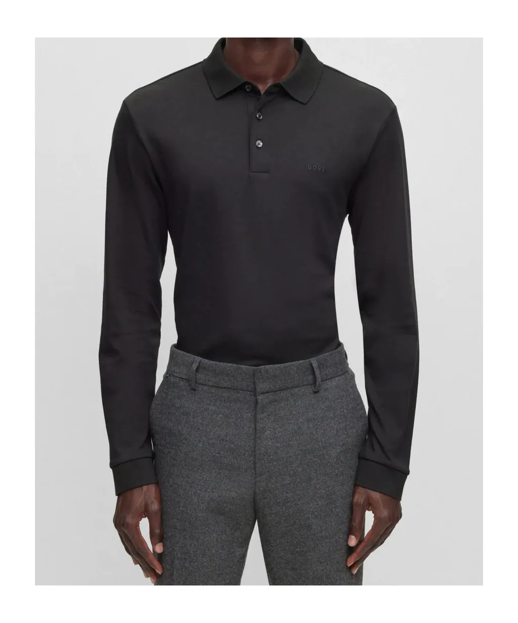 Long-Sleeved Polo Shirt