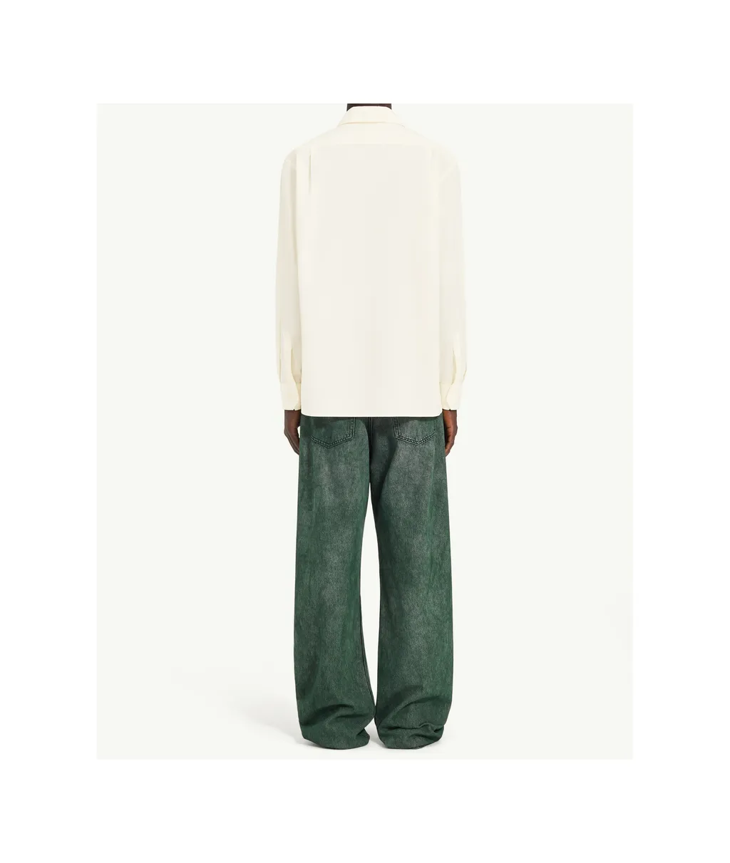 Mm6 Maison Margiela Logo-Printed Poplin Shirt