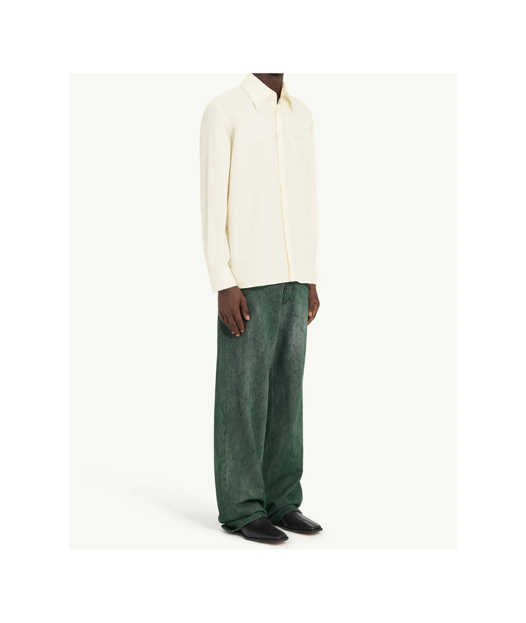 Mm6 Maison Margiela Logo-Printed Poplin Shirt