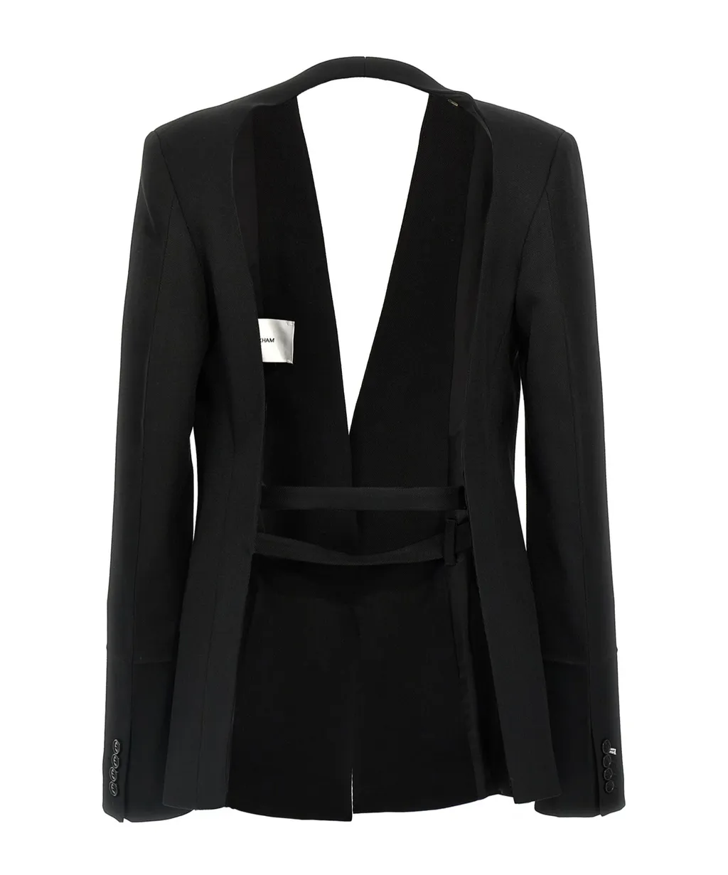 Victoria Beckham Open Back Collarless Jacket