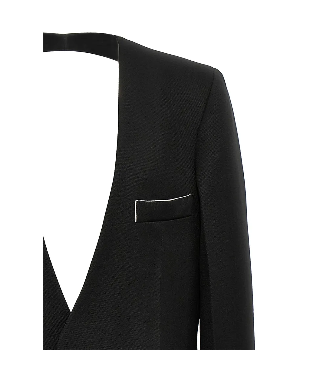 Victoria Beckham Open Back Collarless Jacket