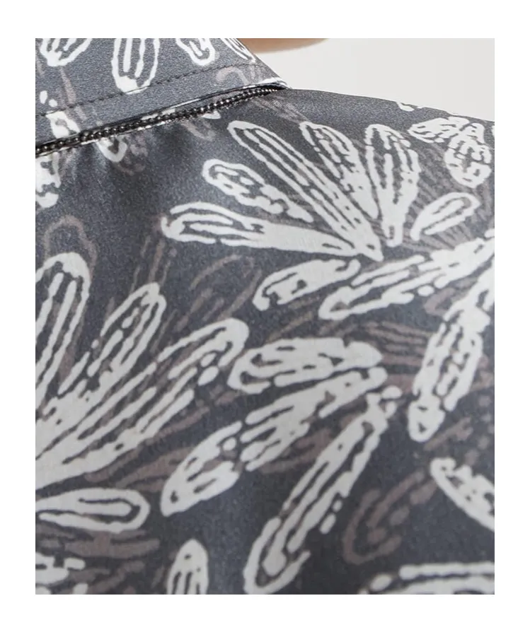 Brunello Cucinelli Abstract Printed Curved Hem Shirt