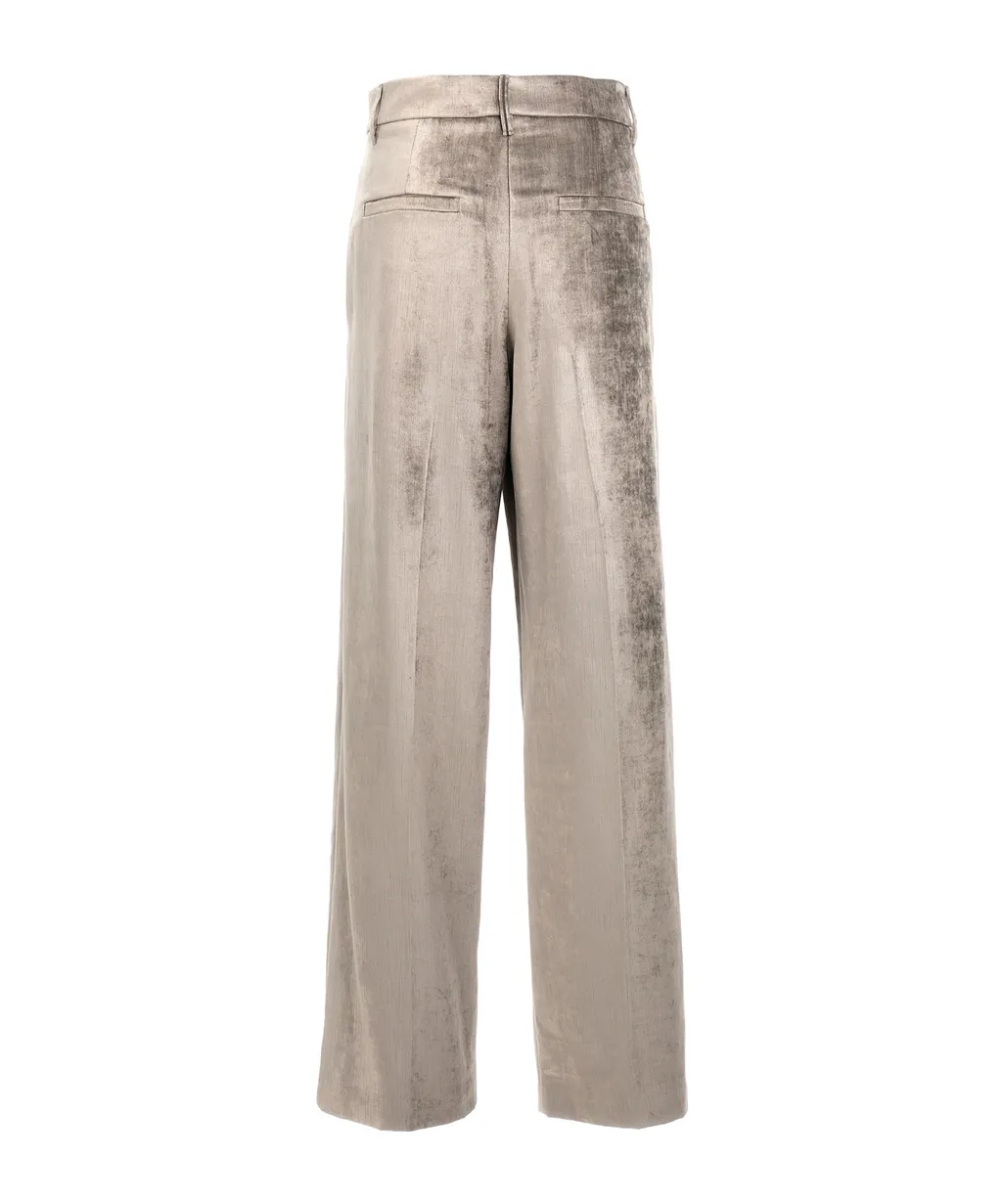 Brunello Cucinelli Chenille Straight Leg Pants