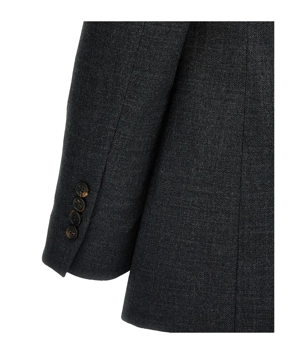 Brunello Cucinelli Floral Detailed Single-Breasted Blazer