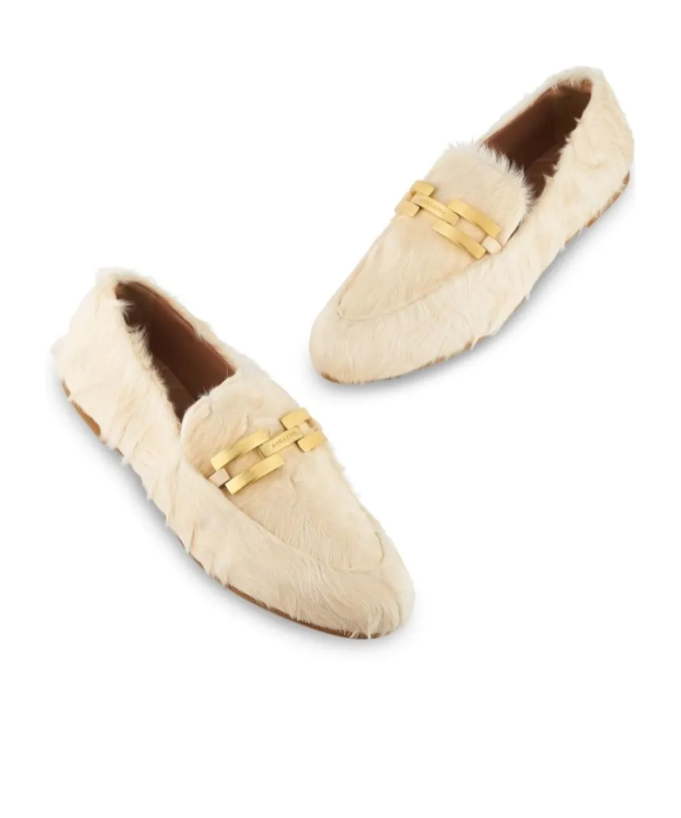 Aquazzura Furry Brandi Mocassins