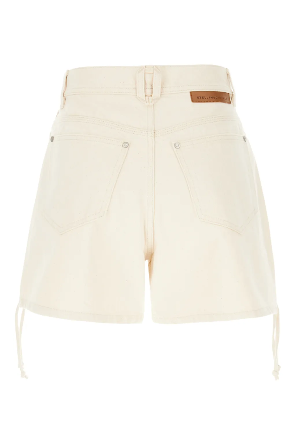 Stella Mccartney Side Lace-Up Detailed Twill Shorts