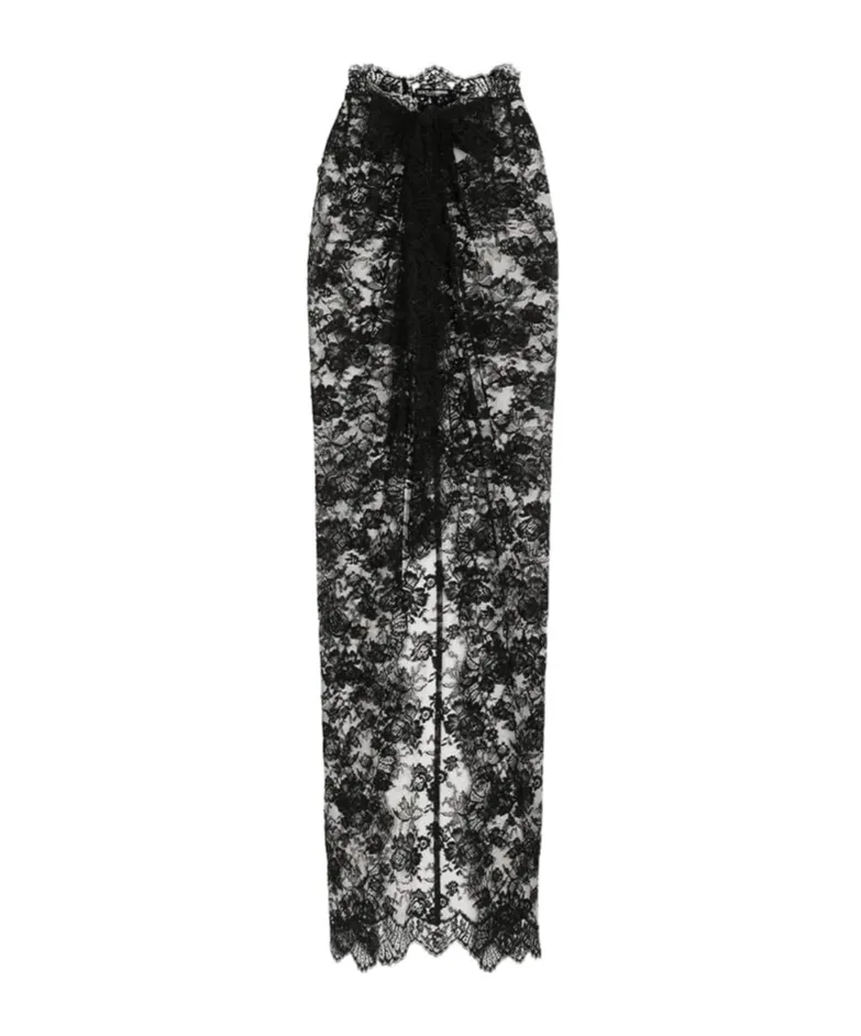 Dolce & Gabbana Chantilly Midi Lace Skirt