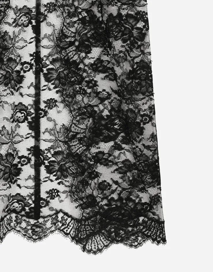 Dolce & Gabbana Chantilly Midi Lace Skirt