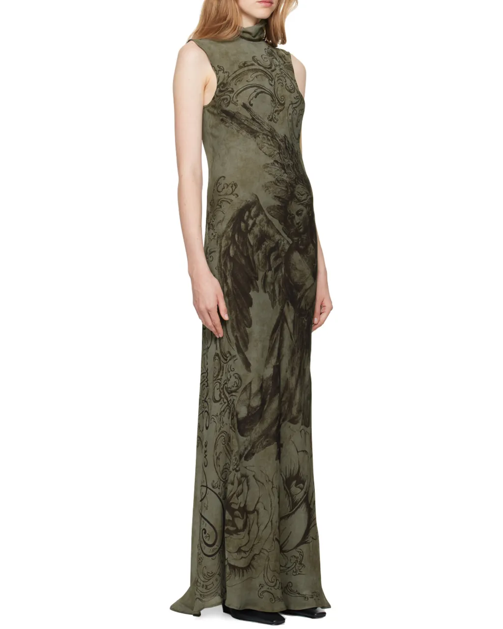 Printed Mesh Dress