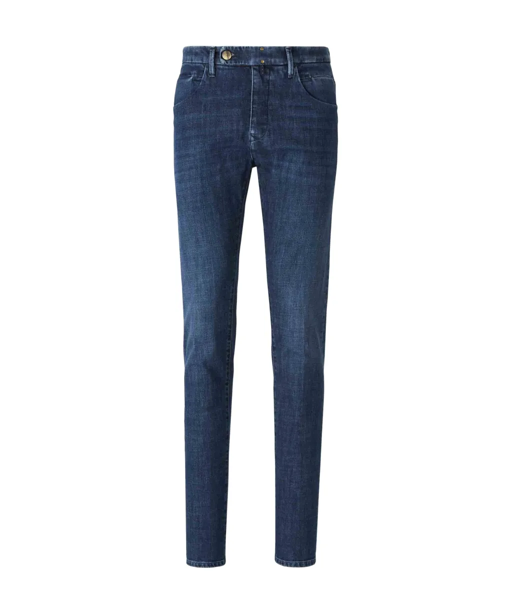 Twill-Weave Straight Jeans
