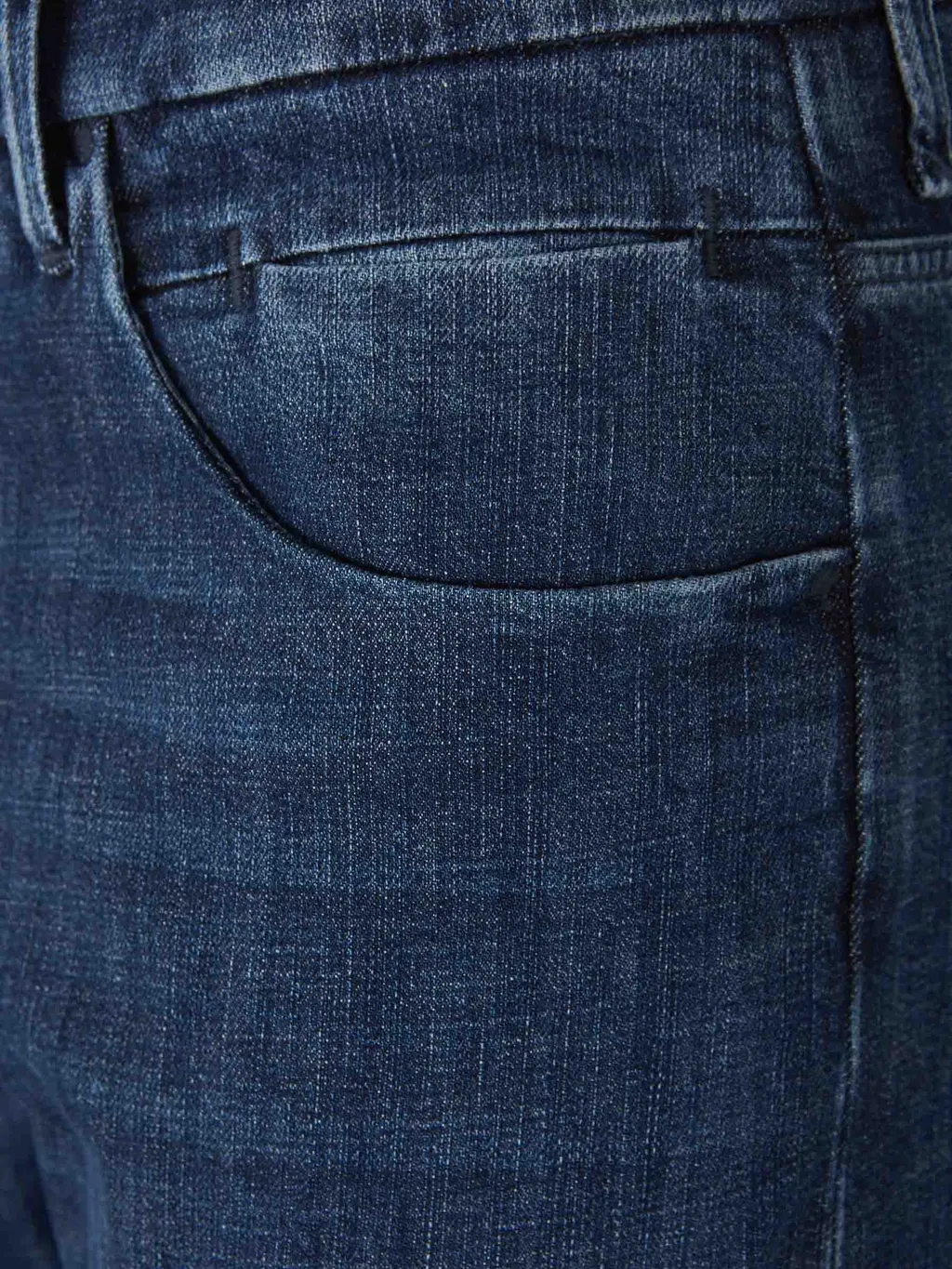 Twill-Weave Straight Jeans