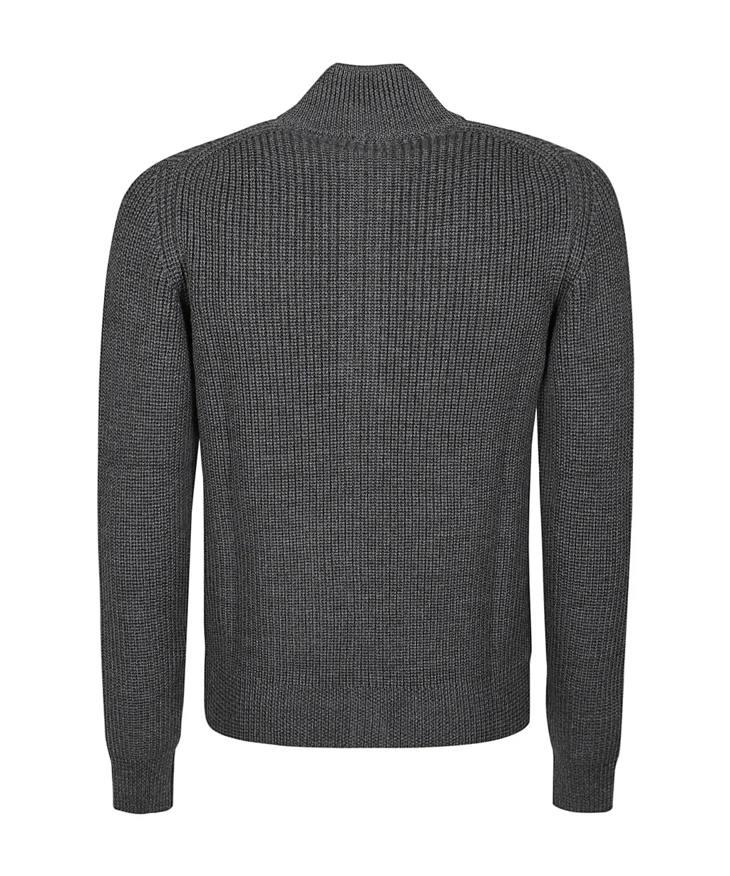 Ribbed Zip-Up Merino Jacket