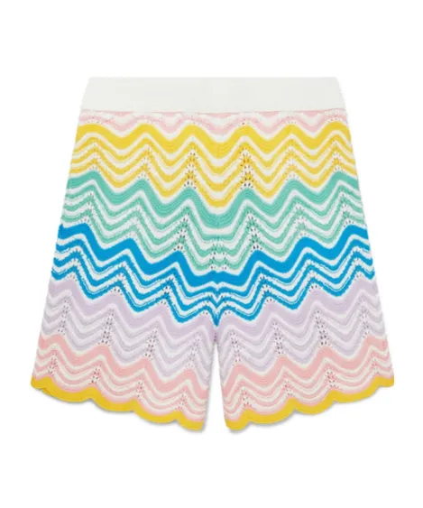 Casablanca Gradient Wave Knit Shorts