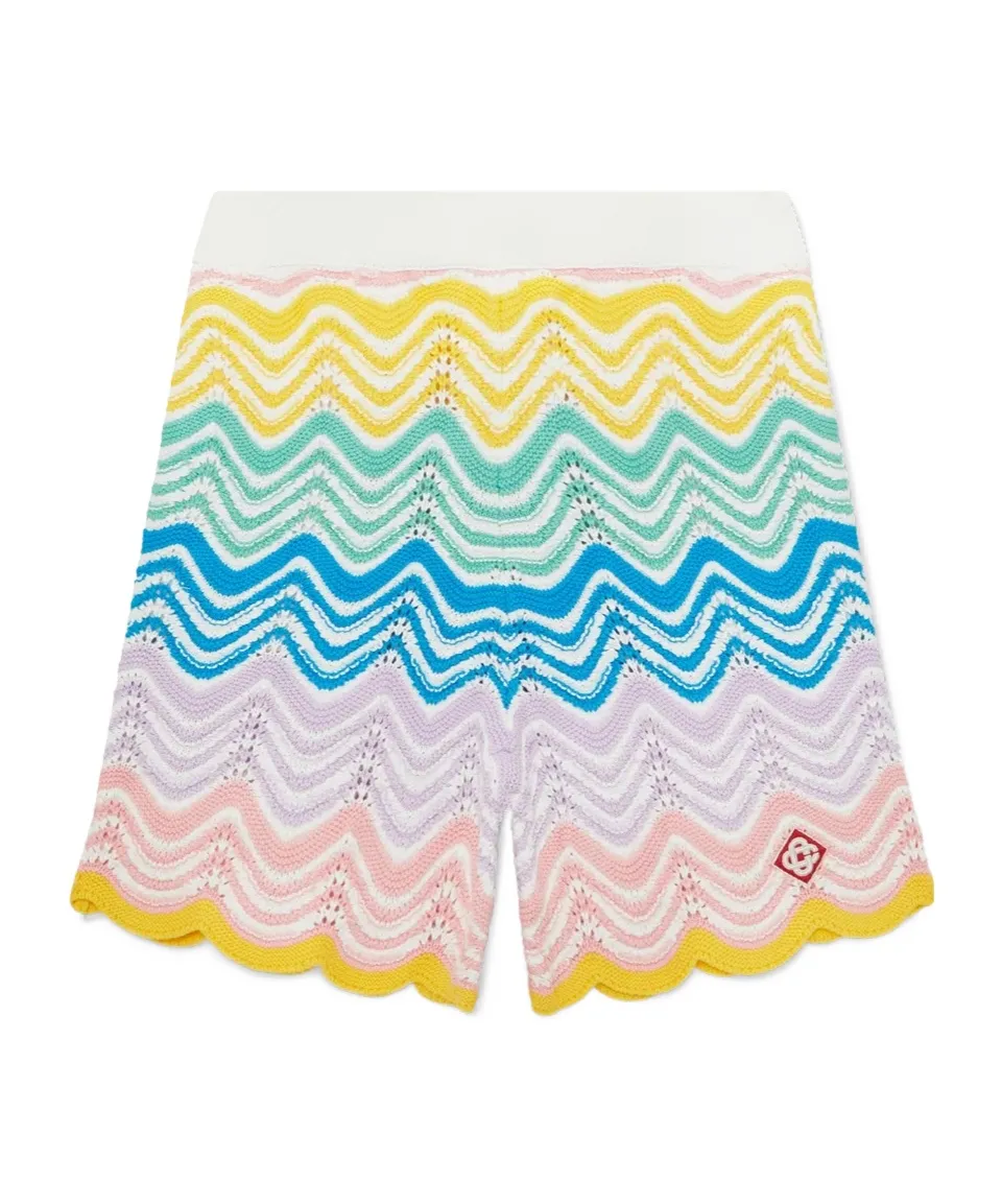 Casablanca Gradient Wave Knit Shorts