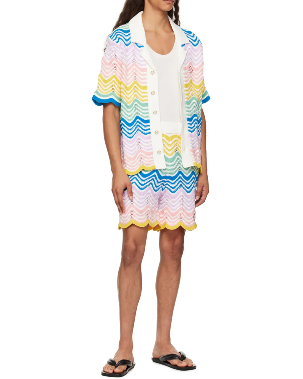Casablanca Gradient Wave Knit Shorts
