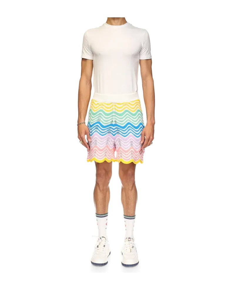 Casablanca Gradient Wave Knit Shorts