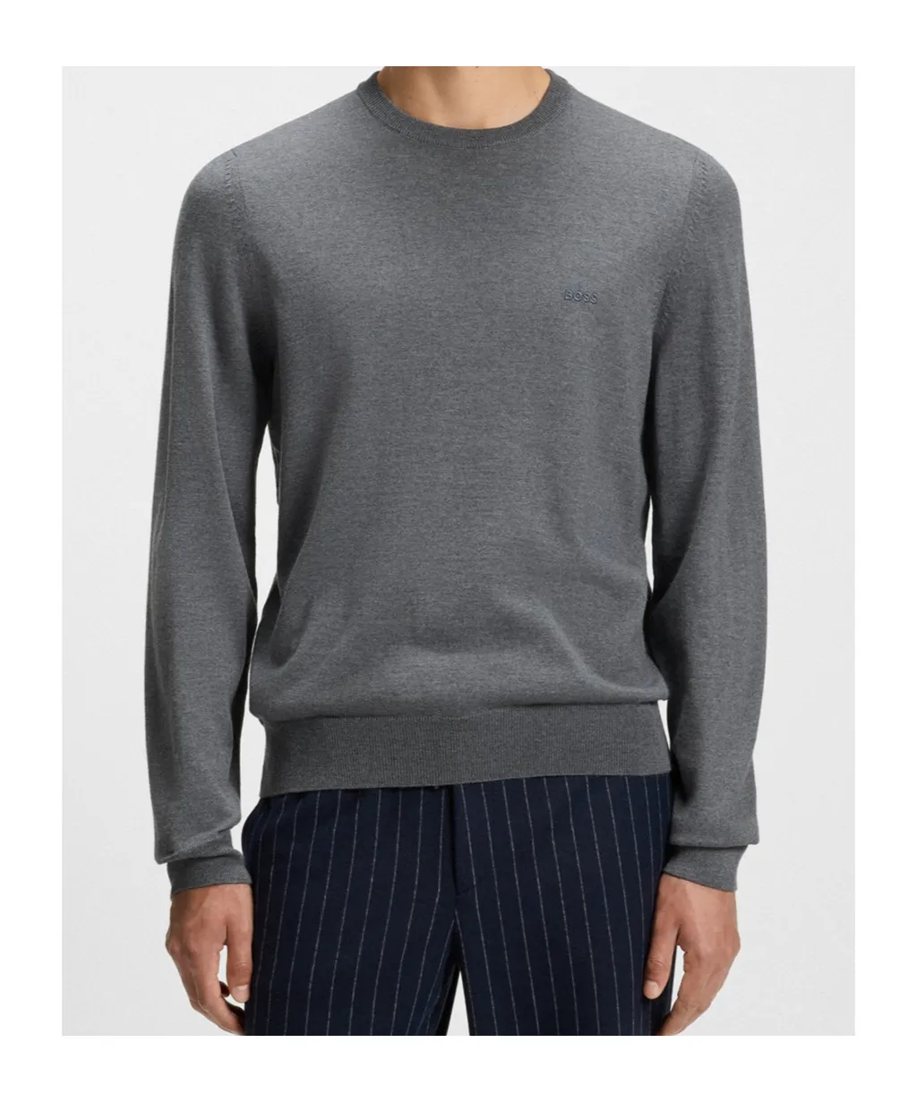 Boss Hugo Boss Logo Embroidered Crewneck Jumper