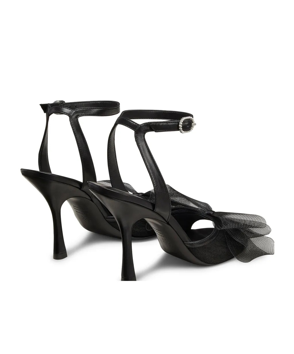 100Mm Blushing Bow Sandals