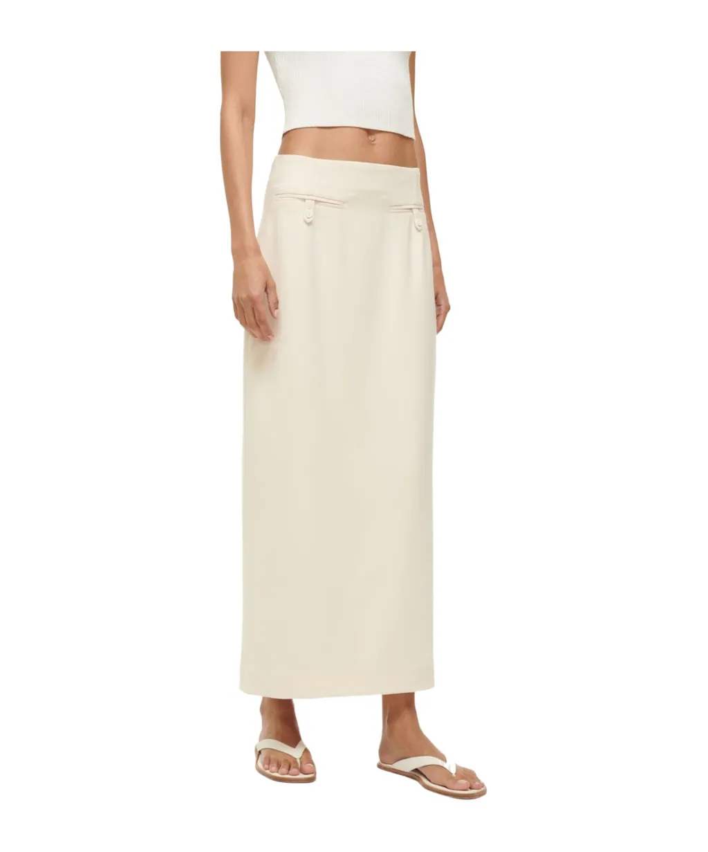 High-Waisted Midi Skirt