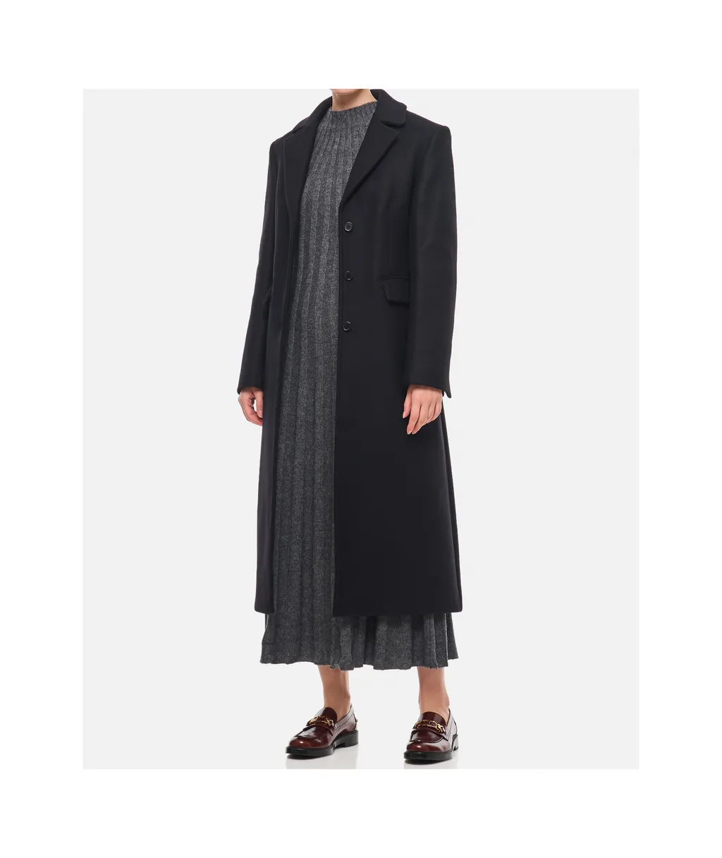 Long-Sleeved Button-Down Coat
