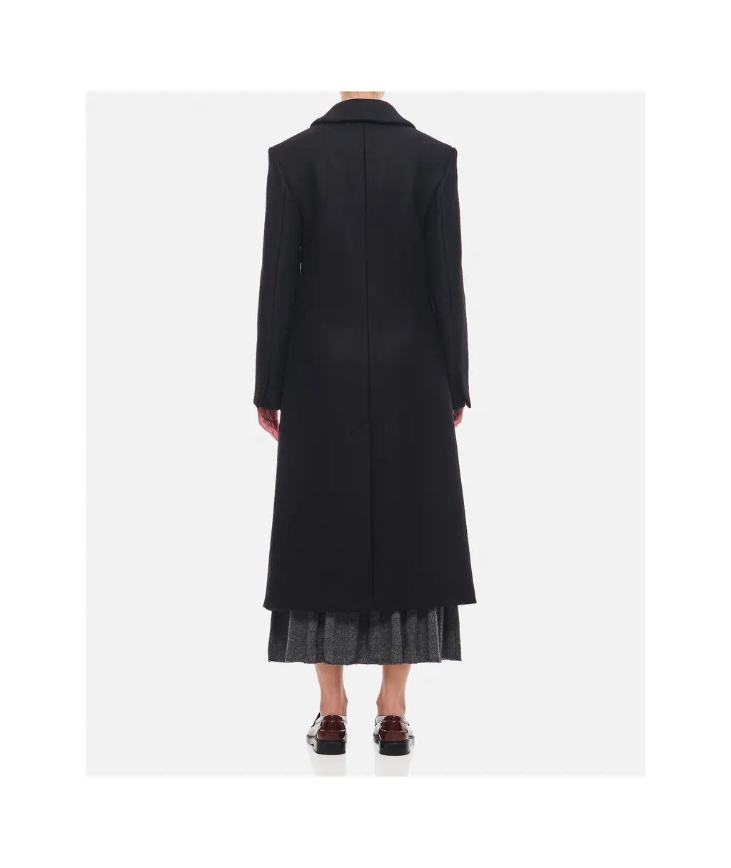 Long-Sleeved Button-Down Coat