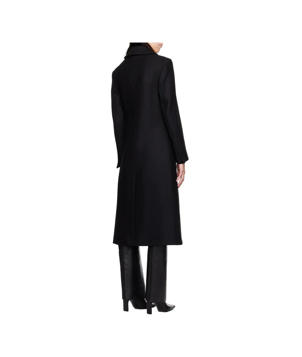 Long-Sleeved Button-Down Coat