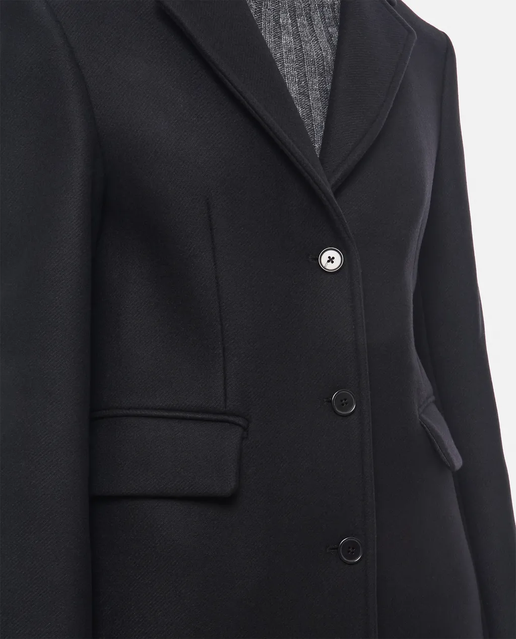 Long-Sleeved Button-Down Coat