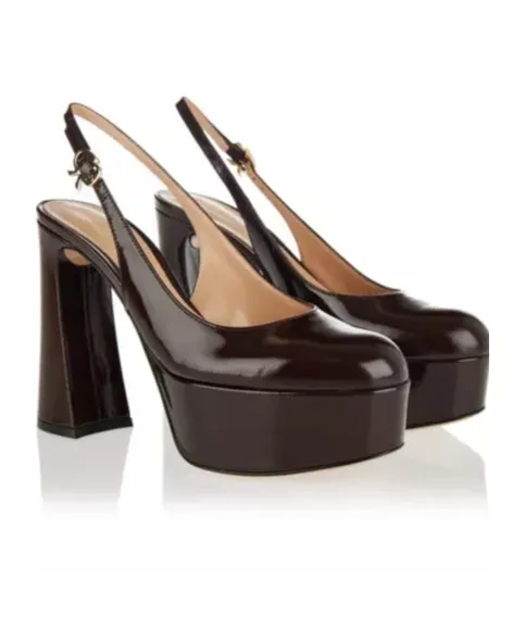 Gianvito Rossi Bessie Round Toe Platform Pumps