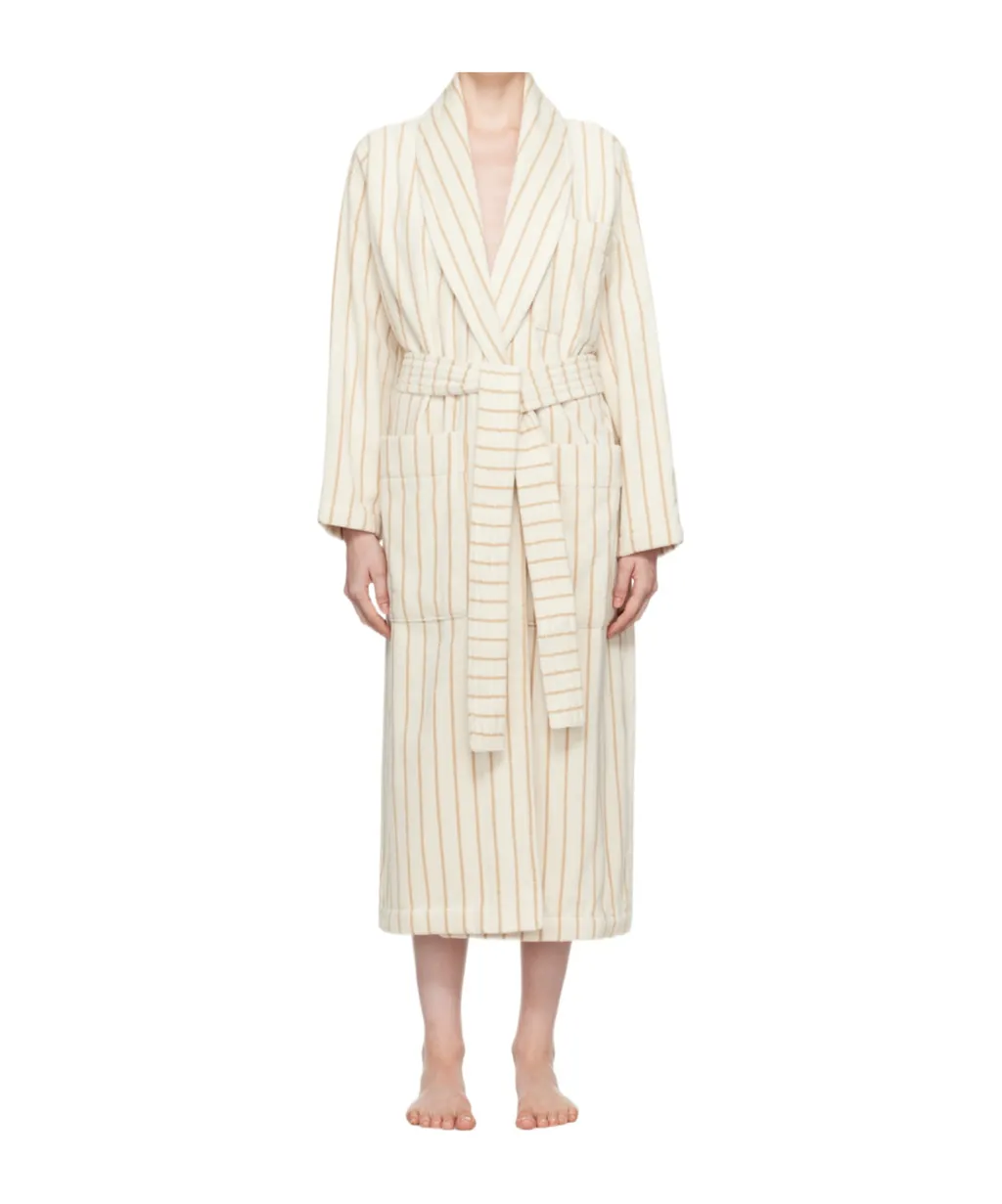 Striped Long-Sleeved Bathrobe