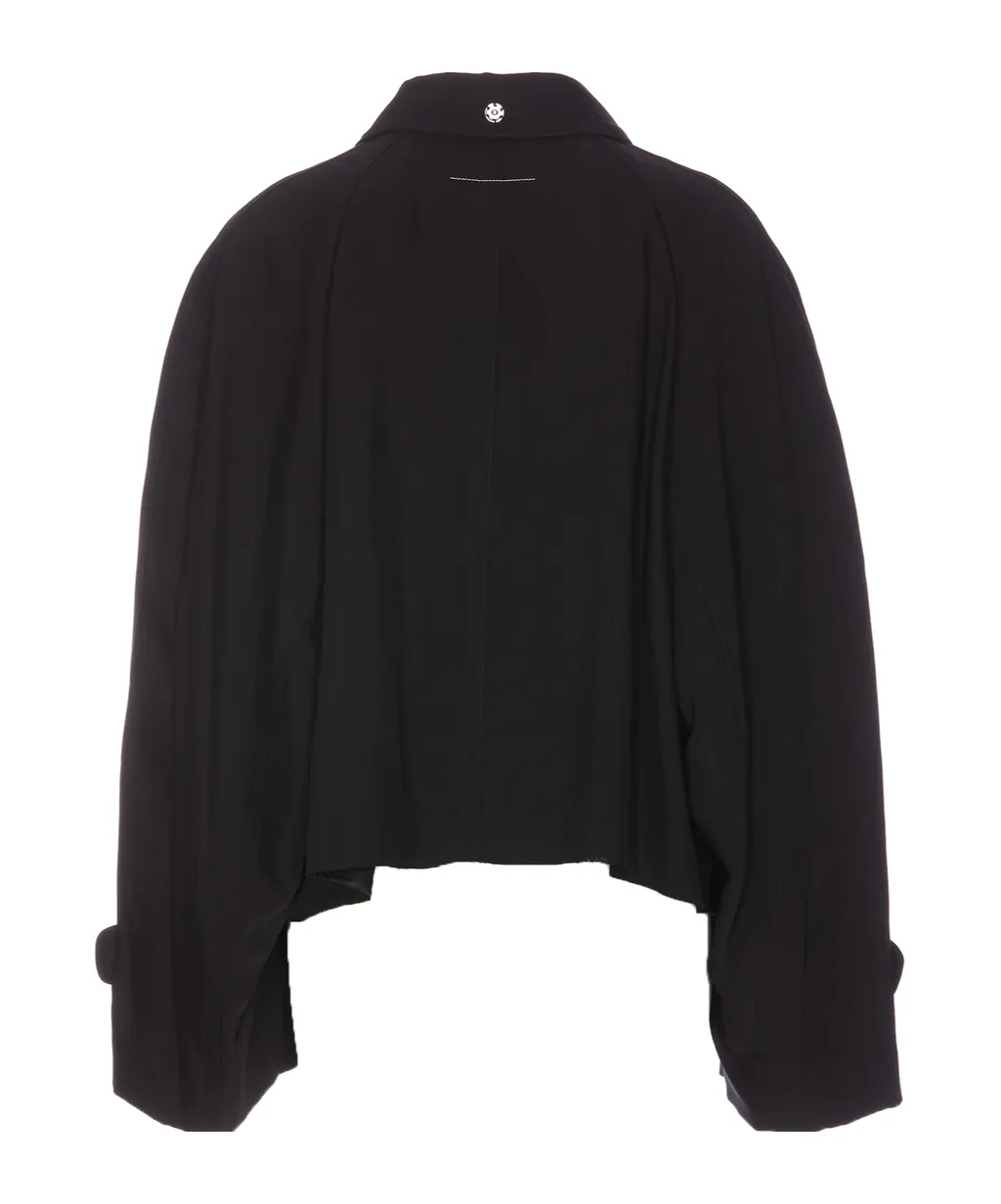 Mm6 Maison Margiela Pleated Twill Jacket
